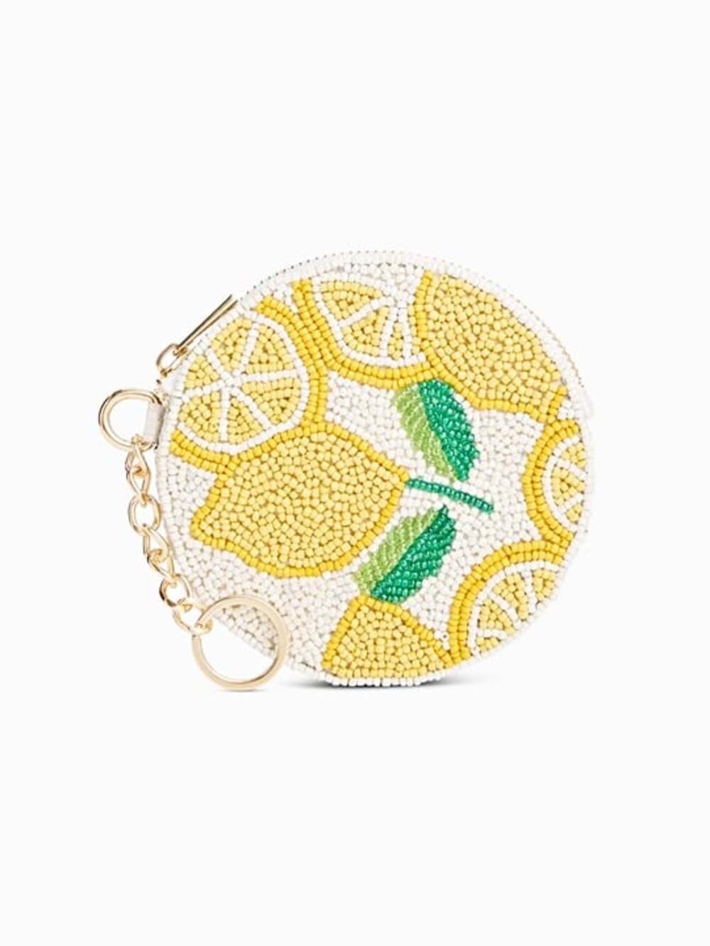 On 34th Lemons Hand Beaded Round Coin Purse (MSRP $40)